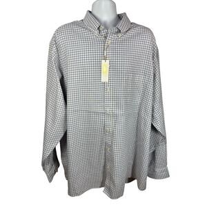 NWT Roundtree & Yorke Gold Label Linen Non‑Iron – 3XLT – Blue/White